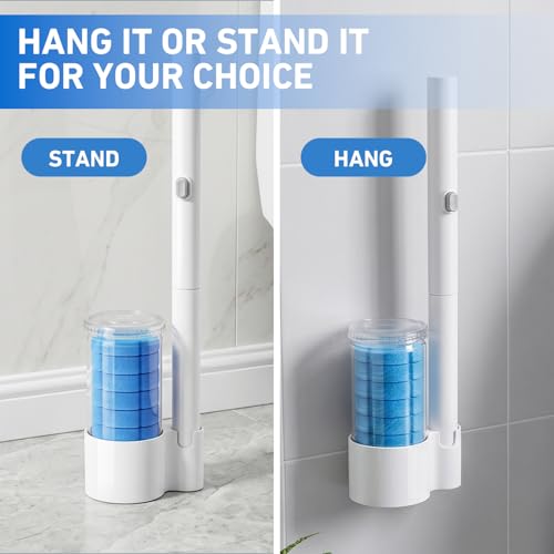 Disposable Toilet Brush 2 Pack- Each Toilet Bowl Brush with 10PCS Refills - size: 2 Brush + 20 Refills