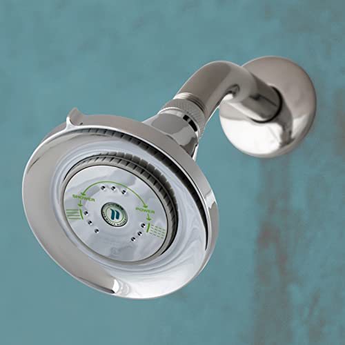 Niagara Conservation High Efficiency 1.75 GPM Earth Luxe 3-Spray Showerhead in Chrome, N3917CH - color: Chrome, style: 1.75 GPM