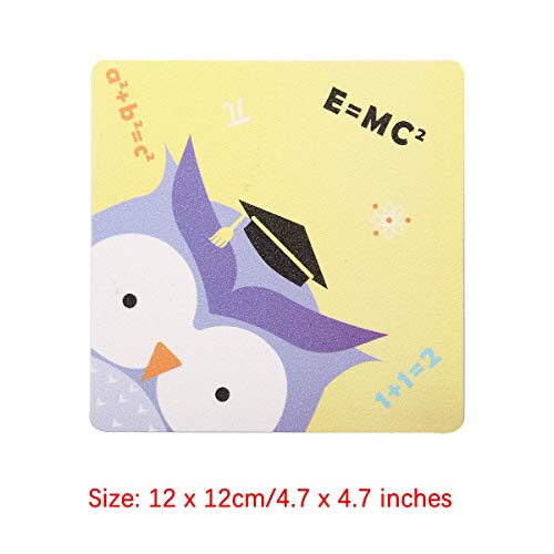 YiZYiF 12Pcs Non-Slip Bathtub Stickers Bathroom Shower Treads Cute Animal Kindergarten Decal for Kids Room Stairs Floors Pools (Owl, Zebra, sika Deer Randomly) Random Color 12 * 12cm