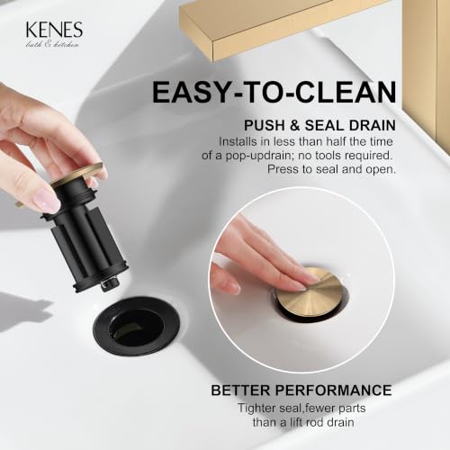 Champagne Bronze Vessel Sink Faucet 1 Handle, Tall Bathroom Faucet | Vessel Bowl Faucet with Pop Up Drain & Supply Lines, Lead-Free cUPC & NSF Certified, 1 Hole Faucet for Vanity RV Restroom - color: Champagne Bronze, size: Tall