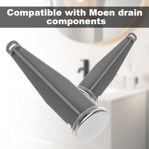 2pcs Bathroom Sink Pop Up Stoppers, 4-7/8 Height 1-1/4 Diameter for Moen | Plastic Clear Trailer Light Cover, Smart Snap-In Design, Compatible with BARGMAN 34-78-517, 515, 522