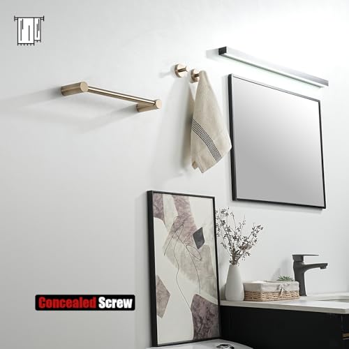 JQK Towel Bar Champagne Bronze, 14.5 Inch 304 Stainless Steel Thicken 0.8mm Towel Rack Bathroom Wall Mount, Useable Length 12 Inch, TB610L12-CB - color: Champagne Bronze, size: 14.5 Inch
