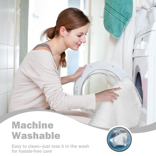 Gray Bathroom Runner Rugs, Non-Slip Extra Long Bath Mat | Extra Long Bath Rug, Machine Washable Large Bath Mats for Tub and Shower, Plush Shaggy Runner, 24x60" - color: White, size: 2' x 5' (Rectangular)