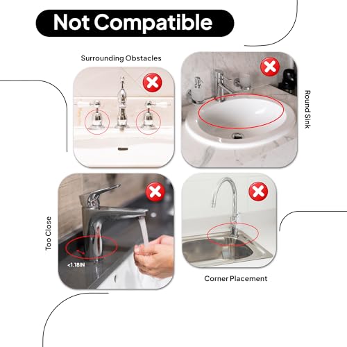 Faucet Mat for Kitchen Sink, 24 Inch Silicone Sink Splash Guard, Extra Long Faucet Drip Catcher Tray, Fast Drying Sink Drying Mat, Countertop Water Protector for Kitchen & Bathroom Sink, Black