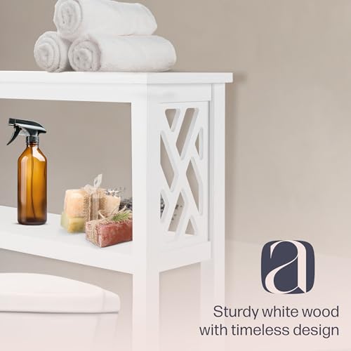 Alaterre Furniture Coventry Over the Toilet Storage Shelf, White, 27” x 48”