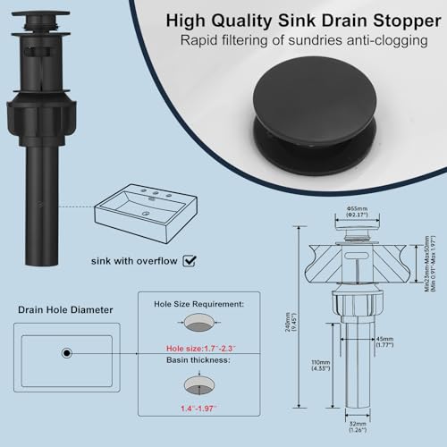LED Waterfall Bathroom Faucet Bathroom Sink Faucet Vanity Faucets | Matte Black Single Hole 3 Colors Light Changing Single Handle Stainless Steel with cUPC Supply Lines