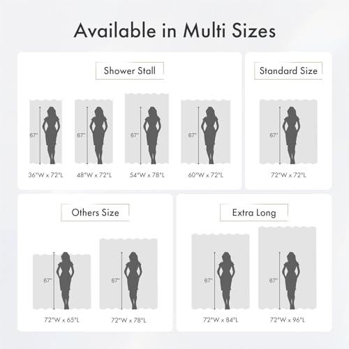 Small Stall Shower Curtain Liner Washable, 60 x 72 Inches, Fabric Shower Liner with 2 Bottom Stones, Narrow Waterproof RV Shower Curtain Liner, 10 Grommet Holes, Hotel Quality, White - color: White, size: 60"W x 72"L (Pack of 1)
