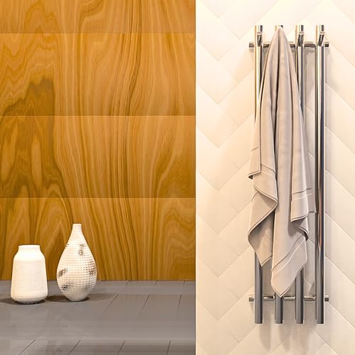 Heated Towel Rack, Towel Warmer with Timer, Wall Mounted hot Towel Warmer Rack for Bathroom, Hardwired or Plug-in Models Vertical Towel Heater Chrome - color: Polished