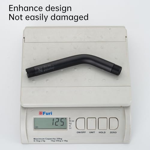 Joyrain Shower Arm with Flange, 304 Stainless Steel Extension Pipe for Fixed Shower Head, Wall-Mounted (6 inch and 8 inch Options) (Matte Black, 8 inch) - color: Shower Armm (8-In), size: Matte Black