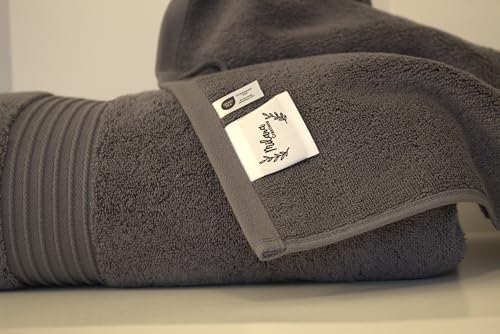 Milara Plush Turkish Cotton Bath Sheet, Anthracite, 700 GSM, 35x70 in | Oversized 35x70in | 700 GSM Turkish Combed Cotton | Air-Spun Construction for a Plush Feel | OEKO-TEX® Standard 100 Certified - color: Anthracite (Dark Gray), size: Bath Sheet (1 Pcs)