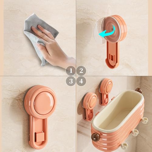 Toothbrush Holder for Bathroom,3 Cups Toothbrush Holder Set Wall Mounted, Ideal Bathroom Accessories Organization (Cream Yellow) - color: Cream Yellow