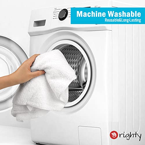 Orighty 6-Pack White Hand Towels - Quick Drying & Absorbent Microfiber Gym Towels 16x28 inches - Lightweight & Thin White Yoga Towel - Multi-Purpose Camping Towel for SPA, Hotel & Bathroom | Quick Drying & Absorbent, Lightweight & Thin White Yoga Towel -
