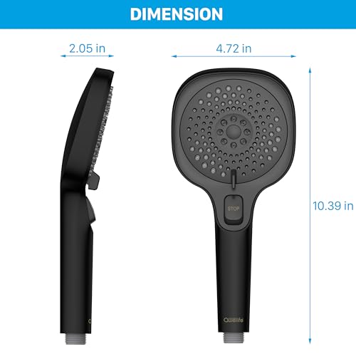 RV Shower Head with Hose and On Off Switch, 3-Spray Camper Water Saving and High Pressure Shower Head with Hose for RV, Camper, Van, Travel Trailer, Motorhome and Boat, Matte Black - color: Matte Black