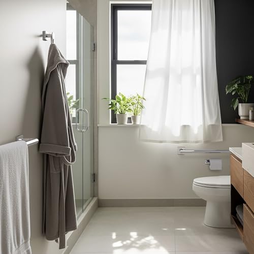 Gatco 661C Glam Too 18" L Grab Bar, Chrome/ADA Compliant Stainless Steel Safety Grab Bar for Bathroom - color: Chrome, size: 18 Inch
