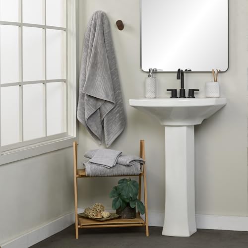 SKL Home CloudSoft Cotton Luxury 4 Pc Wash Set for Bath & Gift, Gray - color: Gray, style: Wash Cloths (Set of 4)