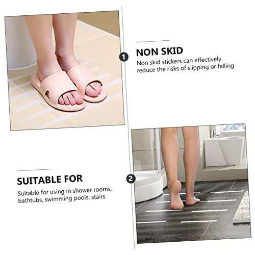 22Pcs Non Slip Transparent Bathroom Stickers Adhesive Decals for Bathtubs Stairs Removable Skid Strips Enhance Safety Smooth Surfaces Easy to Install