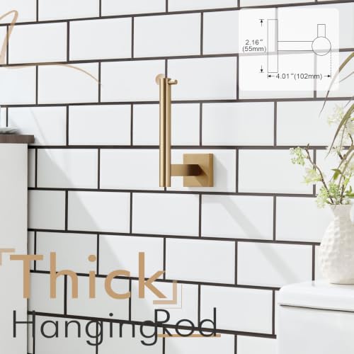 KOKOSIRI Toilet Paper Holder Champagne Bronze Toilet Roll Holder Hold Mega Rolls Kitchen Bathroom Tissue Paper Dispenser Stainless Steel, B2005CPG - color: Champagne Bronze, size: Horizontal