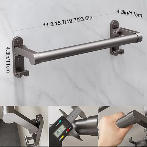 Folding Shower Grab Bars for Wall,Bathroom Safety Rails for Wall,Handicap Flip-Up Balance Support Handrails,Stainless Steel Assist Bath Handles for Elderly Seniors Disabled Pregnant(11.8in/30cm) - size: 11.8in/30cm