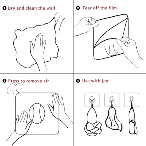Adhesive Wall Hooks for Hanging Heavy Duty Towel Coat Hooks | Waterproof Transparent Hook for Bathroom Shower Kitchen Keys Door Outdoor Home Improvement Utility Hook 10 Pack - size: Medium Hooks - 10 Pcs