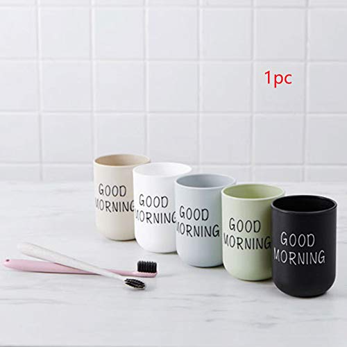 Toothbrush Makeup Brush Holder Cup Unbreakable Reusable Bathroom Vanity Countertop (Light Green) - color: Light Green