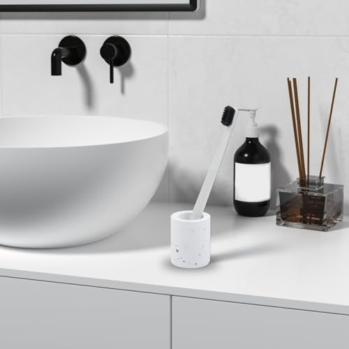 Drying Stone Toothbrush Holder, Diatomite Toothbrush Holders | Bathrooms, Quick Drying Diatomaceous Earth Bathroom Sink Organizer, Electric Brush and Toothpaste Holder Cup (Autumn Harvest) - style: Autumn Harvest