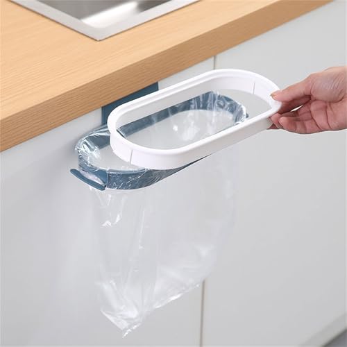 Removable Trash Bag Holder Hanging Holder Over The Cabinet Cupboard Home Kitchen Waste Bin Trash Rack Wall Mounted Waste Bin - color: A