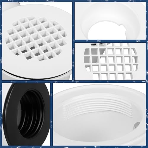 1-1/2"Side Outlet Shower Drain with Perforated Strainer Low Profile | Shower Drain Trap,PVC Shower Base Drain, Prevent Clogs & Odors, Creating Walk-in Showers