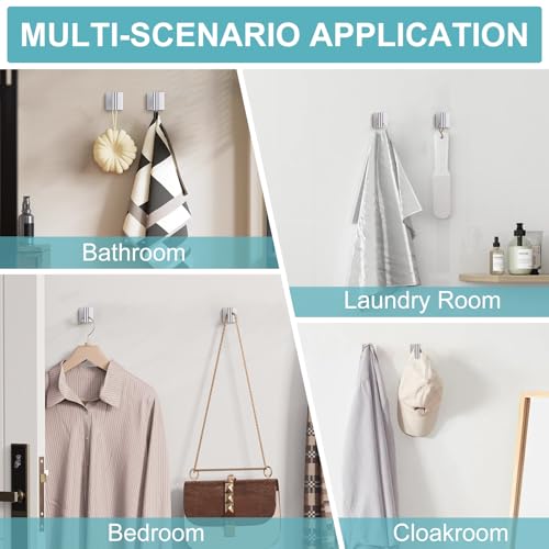 10 Pieces Brushed Nickel Towel Bar Set, Double Dase Toilet Paper Holder Bathroom Hardware Set, 23.6 Inch Stainless Steel Towel Rack for Bathroom Wall Mounted - color: Brushed Nickel, size: 10pieces B