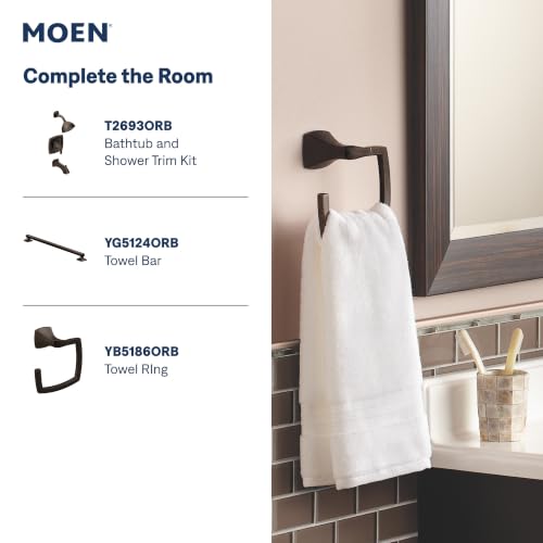 Moen Voss Oil-Rubbed Bronze Two-Handle Widespread Bathroom Sink Faucet Trim Kit, Valve Included, TV6905ORB - color: Oil Rubbed Bronze