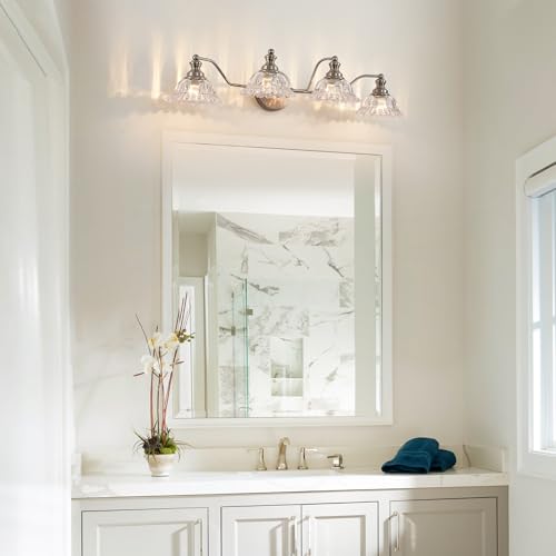 XIEDUN Brushed Nickel 4 Light Vanity Light - color: Brushed Nickel, size: 4 Light