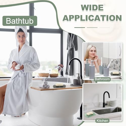 uxcell 2Pcs Soap Dish with Drainage, Silicone Self Draining Soap Bar Holder Sponge Shampoo Bars Tray for Bathroom, Shower, Bathtub, Kitchen, or Countertop(Gray) - color: Gray