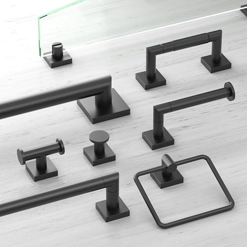 Gatco 664MX Glam Too Grab Bar, 36 Inch ADA Compliant Bathroom Safety Rail for Shower & Bathtub, Stainless Steel, Matte Black - color: Matte Black, size: 36 Inch