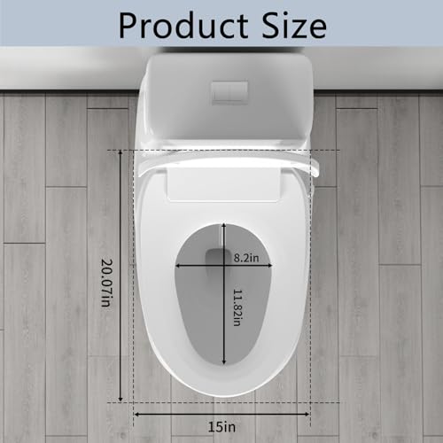 Electric Bidet Toilet Seat for Elongated Toilets, Heated Seat with Unlimited Warm Water Wash, Warm Air Dryer, Adjustable Water Pressure & Temperature, Stainless Steel Nozzle, Easy DIY Installation