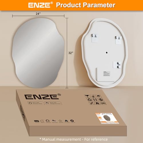 Smart Cloud Mirror for Bathroom, 24''x 32'' LED Backlit Mirror | Anti-Fog, Stepless Dimmable Lights, 3 Color Modes, Shatter-Proof Tempered Glass