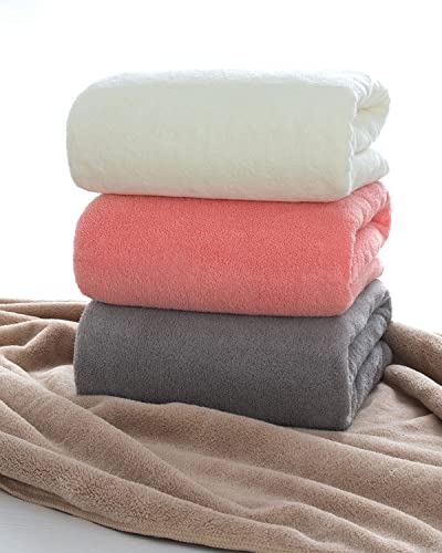 Lumimi Towels 3 Piece Very Soft Microfiber Bath Sheet Towel Set Super Absorbent Light Quick Dry and Durable, 55" L x 27" W, 3 Pack Dark Grey - color: Dark Grey, size: 3 Bath Towels