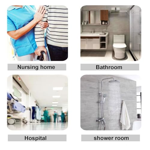 Stainless Steel Shower Grab Bar with Textured Grip Safety Handrail for Seniors and Disabled Support (60cm/24in) - size: 60cm/24in
