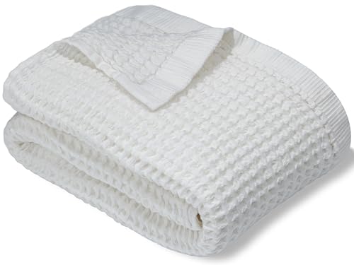 DEMMEX Organic Cotton Waffle Weave Turkish Bath Towel - Ultra Soft Lightweight Quick Dry, Oeko-Tex Certified, 100% Turkish Cotton (Crisp White, Large (60x30)) - color: Crisp White