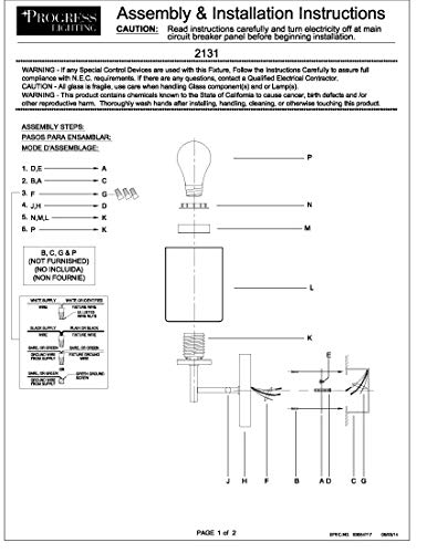 Progress Lighting P2131-104 Replay Bath & Vanity, 1-Light, Polished Nickel - color: Polished Nickel, size: 1-Light