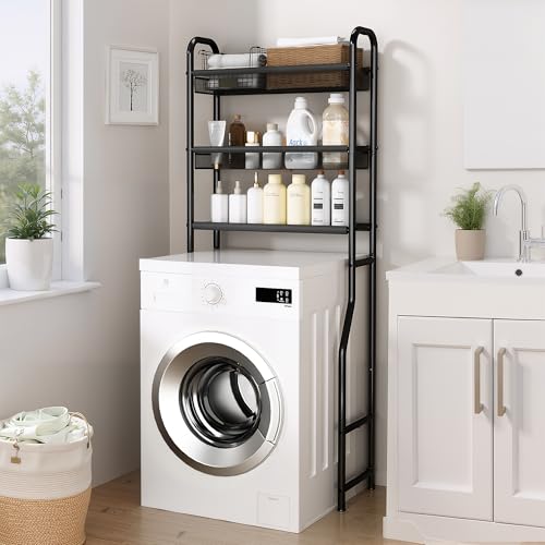 Over The Toilet Storage, 3-Tier Metal Bathroom Shelves, Freestanding Over The Toilet Shelf, Space Saving Bathroom Storage Over The Toilet Organizer
