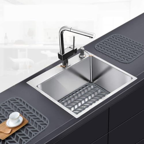 Sink Protectors for Kitchen Sink 12.25"X11.5" Silicone Sink Mat | Various sizes and styles,Protector for sinks and dish,Withstand to 500F,Food-grade silicone .Non-slip and raised feet - size: 12.25"x11.5"