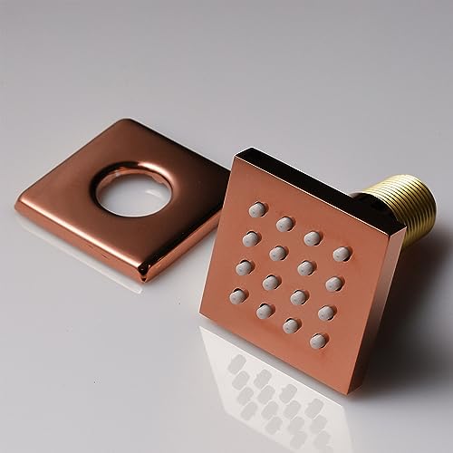 16 X 24 Inch Shower System Faucet Set For Bathroom Full Body Shower System Ceiling Atomizing Waterfall Rainfall Combo With Handheld Shower Spa Body Jet Can Use All Functions At Once Rose Gold - color: Rose Gold