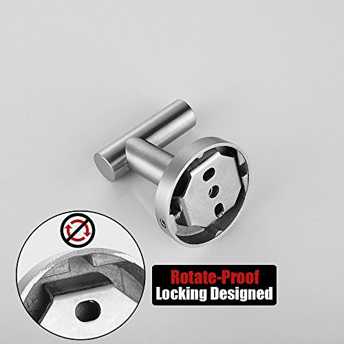 JQK Bathroom Towel Hook, Coat Robe Clothes Bath Wall Hooks for Kitchen Garage SUS 304 Stainless Steel Thick 0.8mm, 4 Pack Brushed Finish, TH100-BN-P4 - color: Brushed, size: 4 Pack