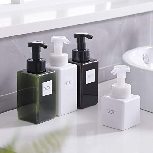 Foaming Soap Dispenser, 15oz Plastic Refillable Pump Bottle, 2 Pack, Green | Hand Dispenser for Liquid Soap, Shampoo & Body Wash – Saves Soap with Rich Foam, Reusable, Easy to Refill, BPA-Free - color: Green, size: 15 oz (2 Pack)
