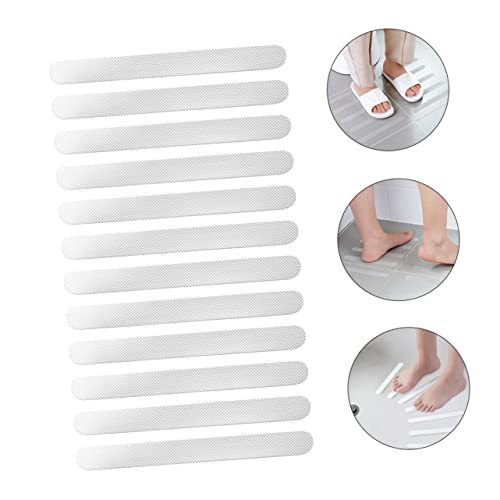 SOLUSTRE 12pcs Anti-Slip Bathtub Stickers Non-Skid Safety Decals for Shower and Tub Easy to Install Transparent Strips Strong Adhesion to Prevent Slipping