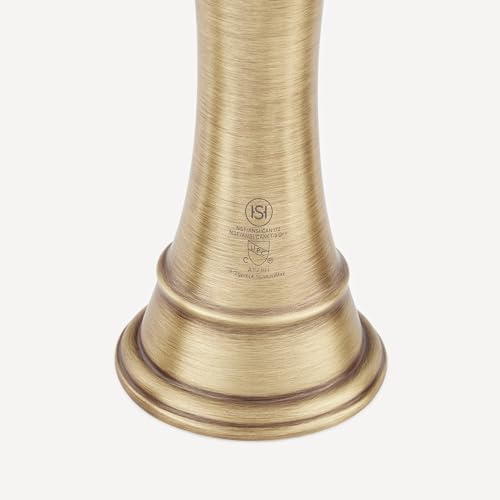 Signature Hardware 948585 Beasley 1.2 GPM Widespread Bathroom Faucet with Pop-Up Drain Assembly - Aged Brass | Includes - Pop-Up Drain Assembly - Aged Brass - color: Aged Brass