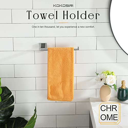 KOKOSIRI Hand Towel Bar Chrome Towel Ring Holder for Bathroom Hardware Organization and Storage Wall Mount Heavy Duty, Polished Stainless Steel B3006CH - color: Polished Chrome