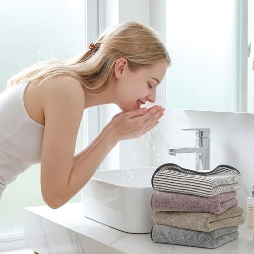 3 Pack Microfiber Hand Towels for Bathroom, Ultra Soft & Super Absorbent | Quick Dry Washcloths, 14x30 Inch Small Towel Set for Bathroom, Gym, Yoga, Kitchen, Face, Guest Room, Spa