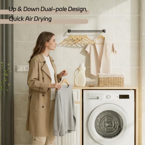 Alise Double Towel Bar,24" Towel Rack for Bathroom Wall Mounted,Matte Black | SUS304 Stainless Steel Bathroom Towel Holder, Quick Drying Towel Hanger Towel Rod, Useable Length 22.9" - color: Matte Black, size: 24-Inch(Joining Process)