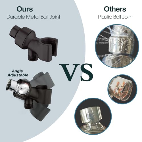 BRIGHT SHOWERS 9 Spray Settings Shower Head with Handheld High Pressure Oil-Rubbed Bronze Hand Held Showerhead with 60 Inch Stainless Steel Hose and Adjustable Overhead Bracket - color: Oil Rubbed Bronze, size: 2.5 Gallon Per Minute