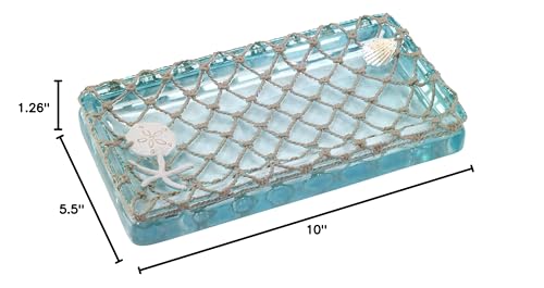 Avanti Linens - Vanity Tray, Coastal Home Decor, Seaglass - size: 10" x 5.5" x 1.3"